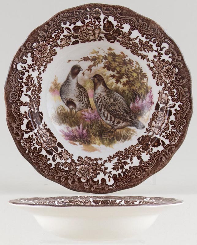 Cereal Bowl or Dessert Bowl with rim Partridge c1970
